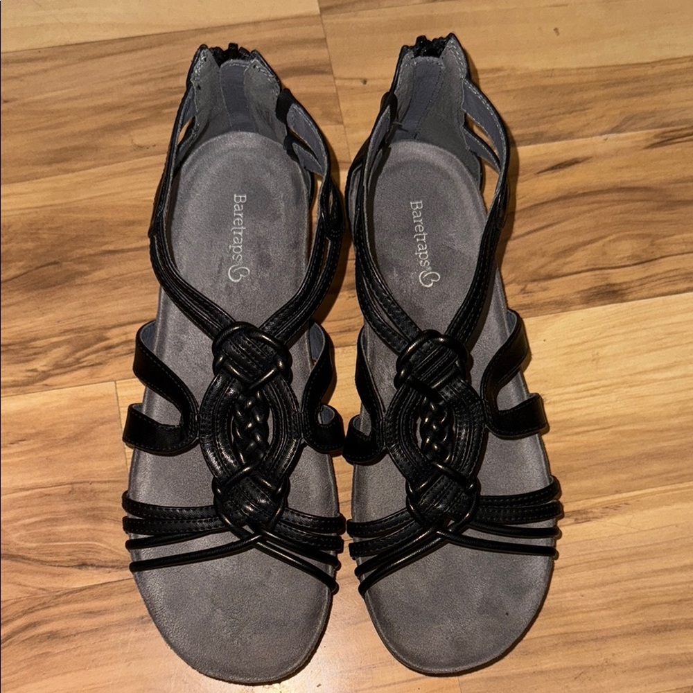 BareTraps Black Gladiator Sandals with Cushioned Insole